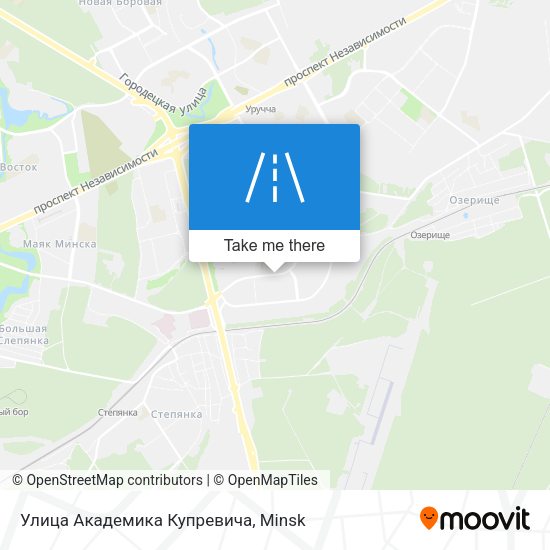 Улица Академика Купревича map