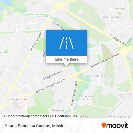 Улица Большая Слепня map