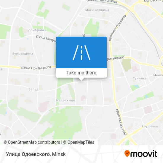Улица Одоевского map