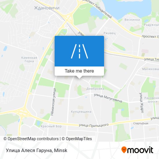Улица Алеся Гаруна map