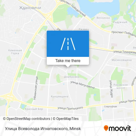 Улица Всеволода Игнатовского map