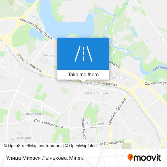 Улица Михася Лынькова map
