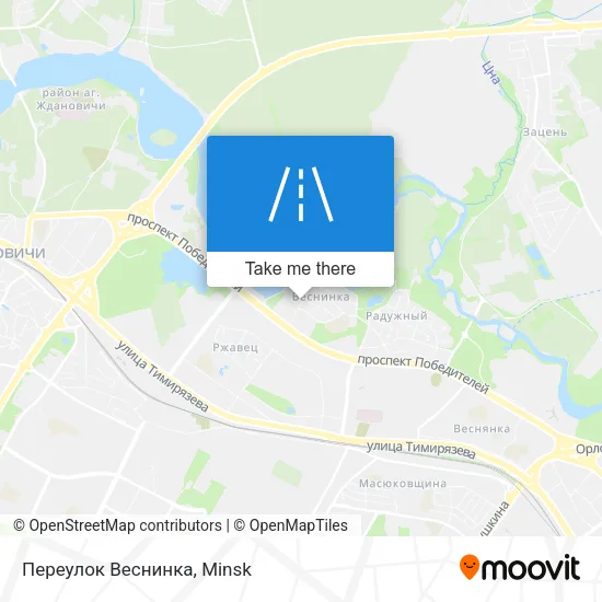 Переулок Веснинка map