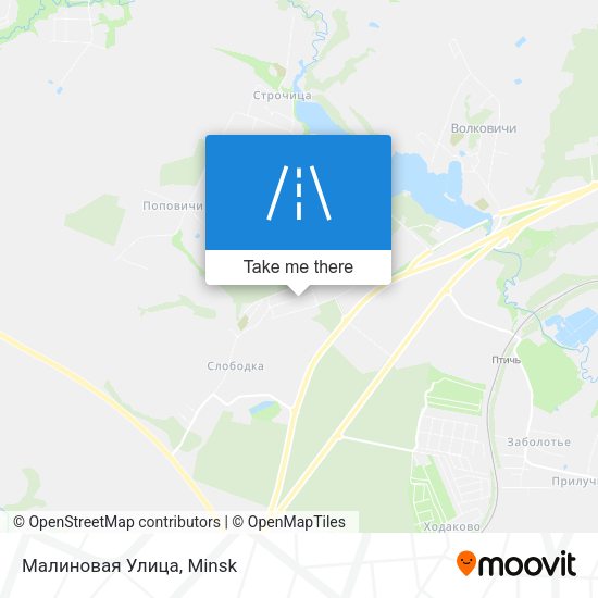Малиновая Улица map