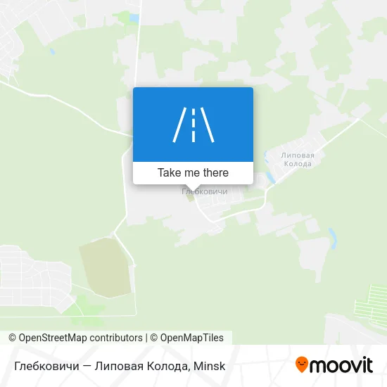 Глебковичи — Липовая Колода map