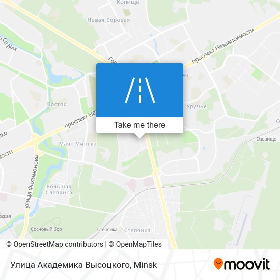 Улица Академика Высоцкого map
