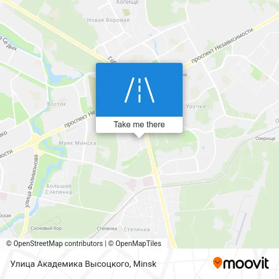 Улица Академика Высоцкого map