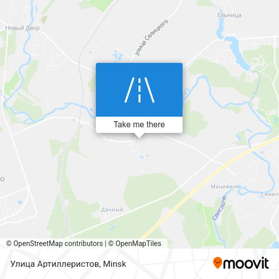 Улица Артиллеристов map