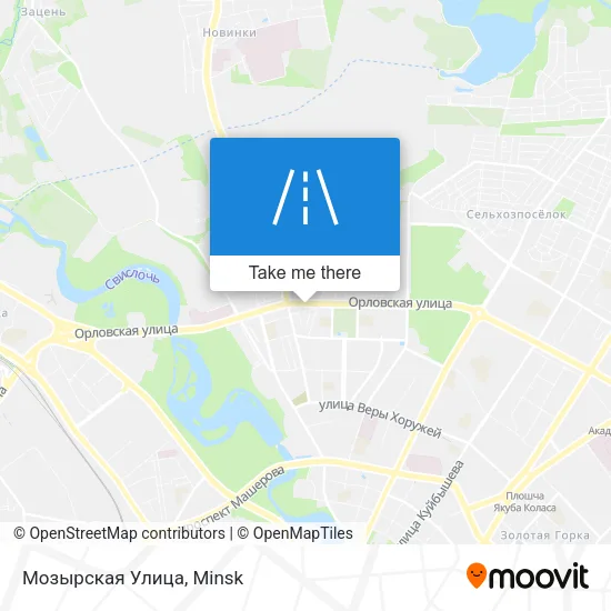 Мозырская Улица map