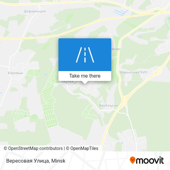 Вересовая Улица map