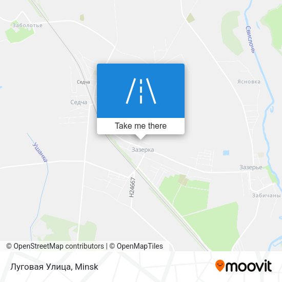 Луговая Улица map