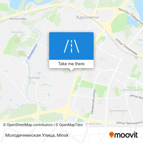 Молодечненская Улица map