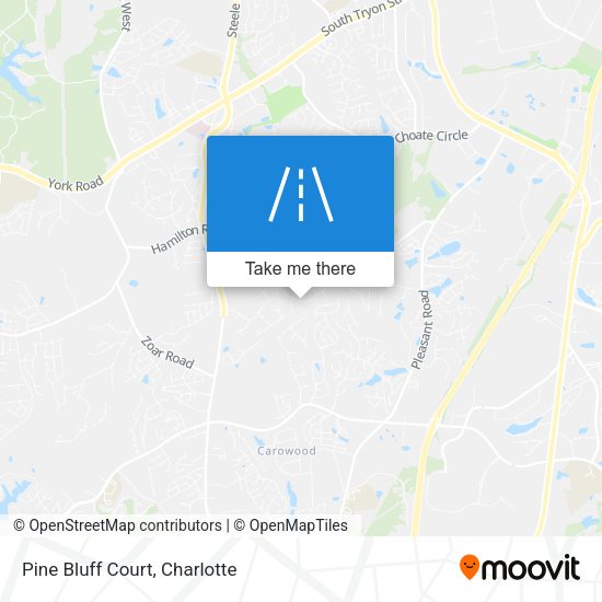Pine Bluff Court map