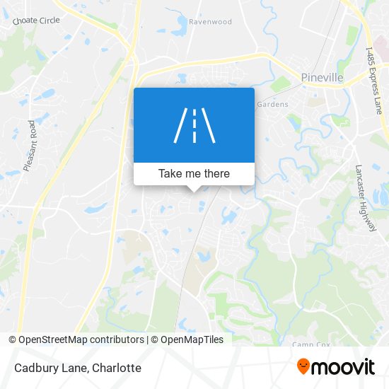 Cadbury Lane map