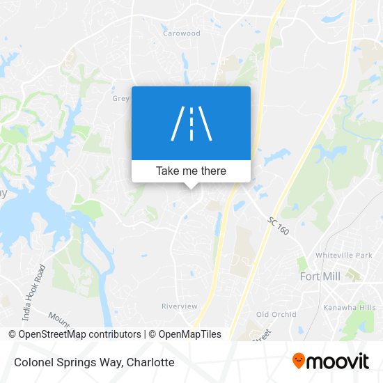 Colonel Springs Way map
