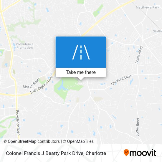Colonel Francis J Beatty Park Drive map