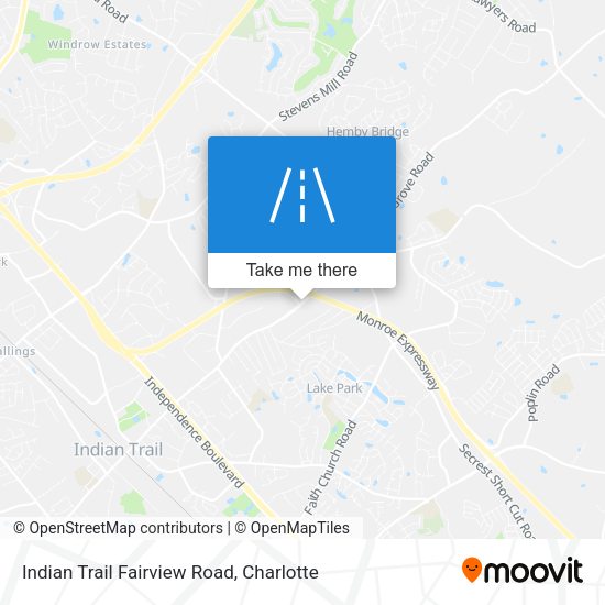 Mapa de Indian Trail Fairview Road
