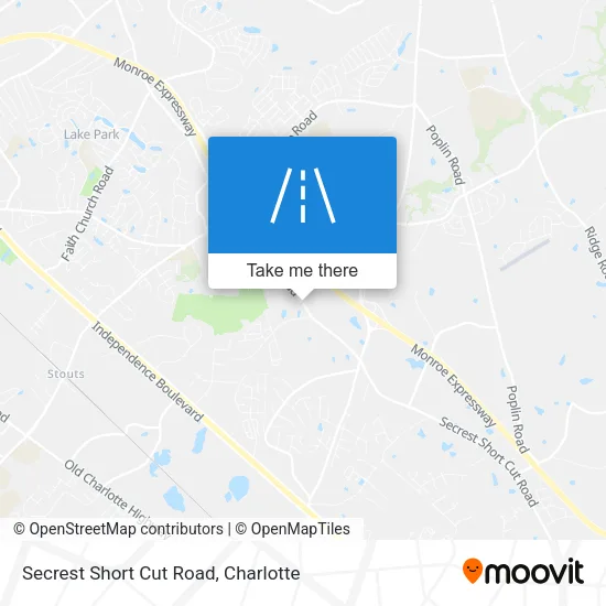 Secrest Short Cut Road map
