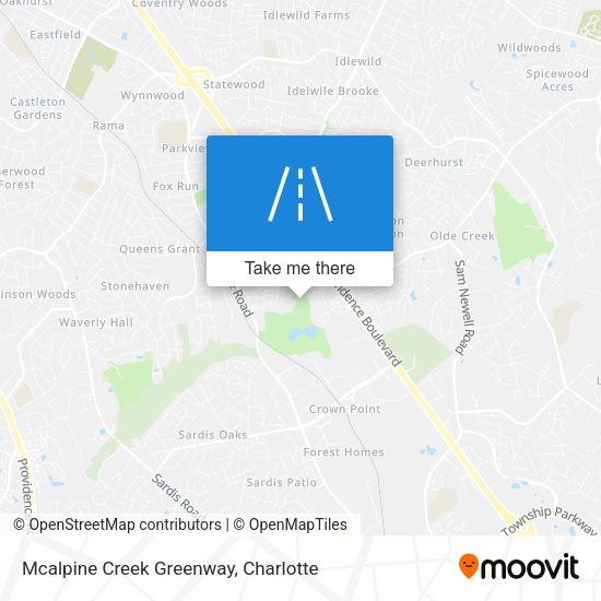Mcalpine Creek Greenway map