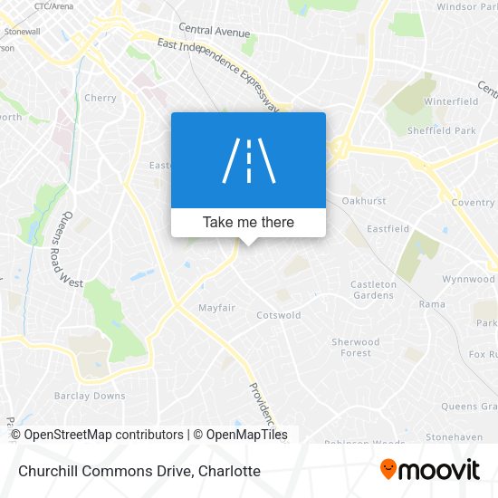 Churchill Commons Drive map