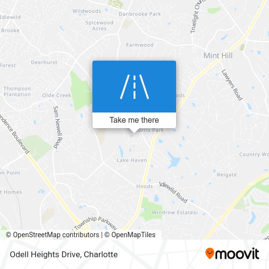 Odell Heights Drive map