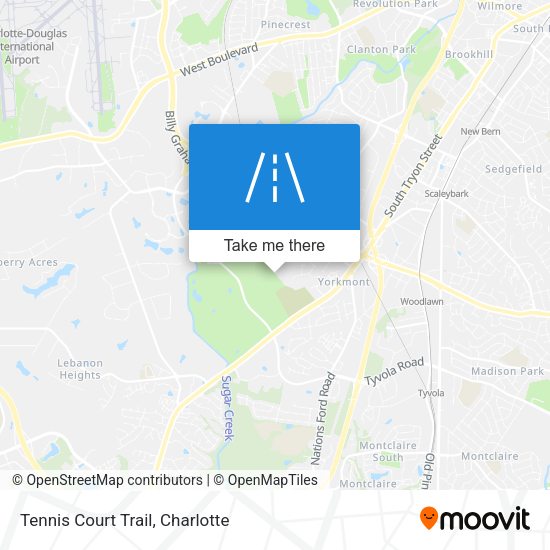 Tennis Court Trail map