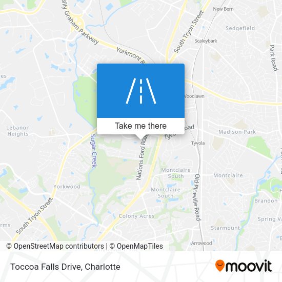 Toccoa Falls Drive map