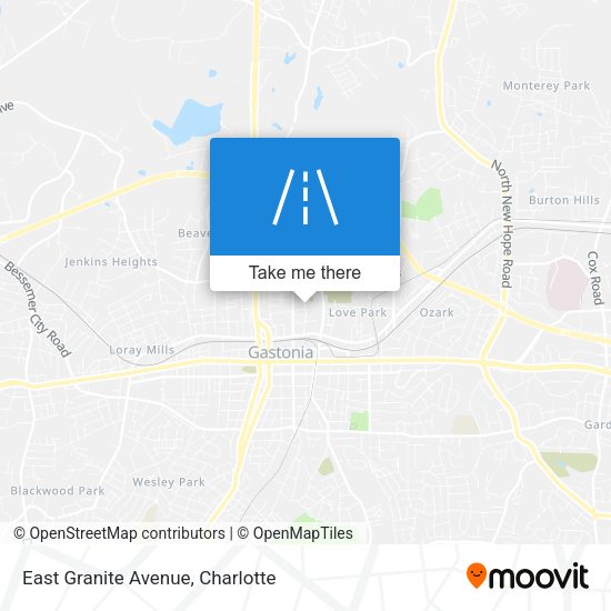 East Granite Avenue map