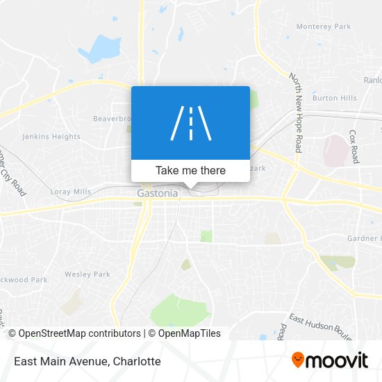East Main Avenue map