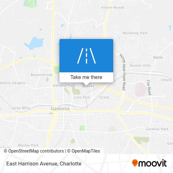 East Harrison Avenue map