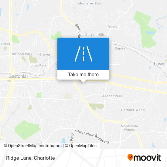 Ridge Lane map