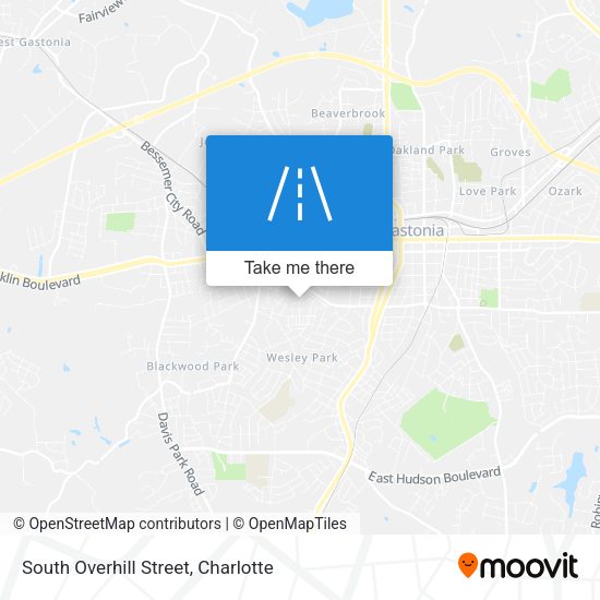 South Overhill Street map