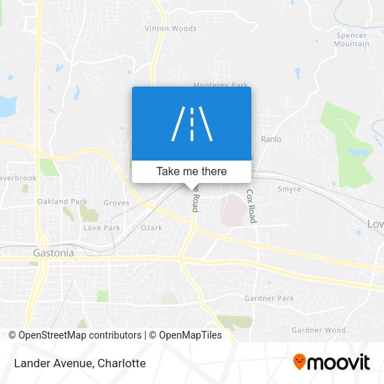 Mapa de Lander Avenue