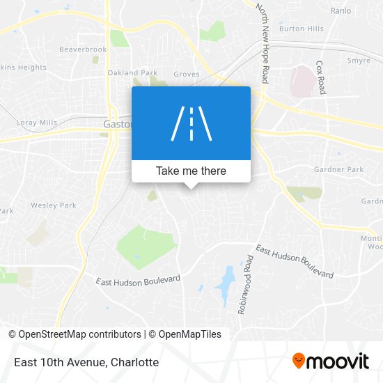 East 10th Avenue map