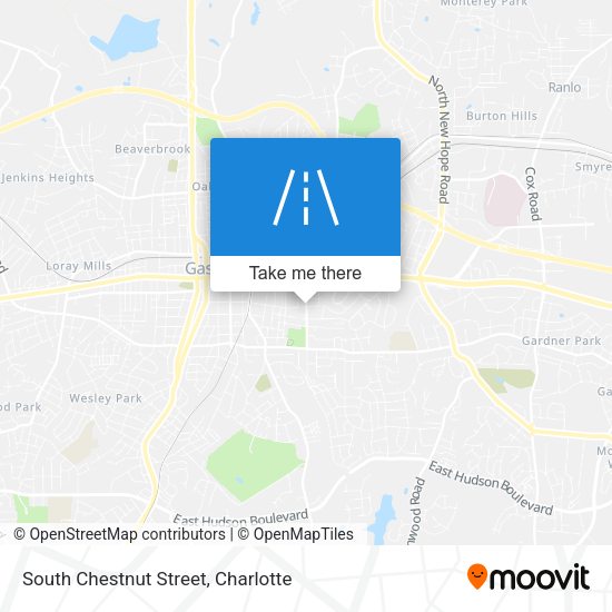 South Chestnut Street map