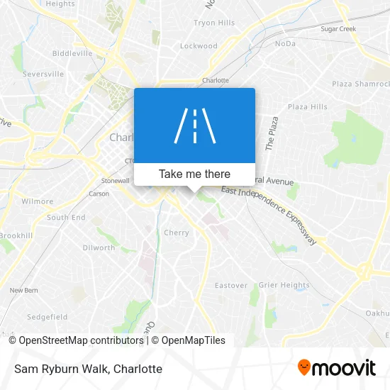 Sam Ryburn Walk map