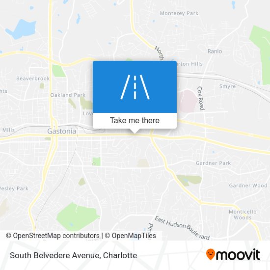 South Belvedere Avenue map