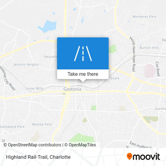Highland Rail-Trail map