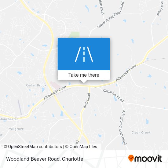 Woodland Beaver Road map