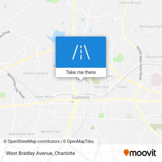 West Bradley Avenue map
