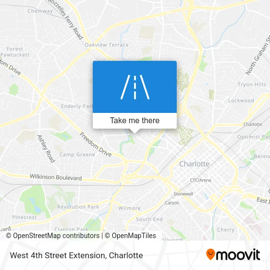 West 4th Street Extension map