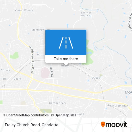 Fraley Church Road map
