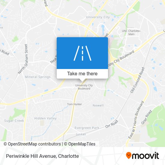 Periwinkle Hill Avenue map