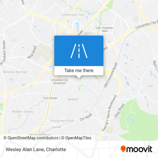 Wesley Alan Lane map