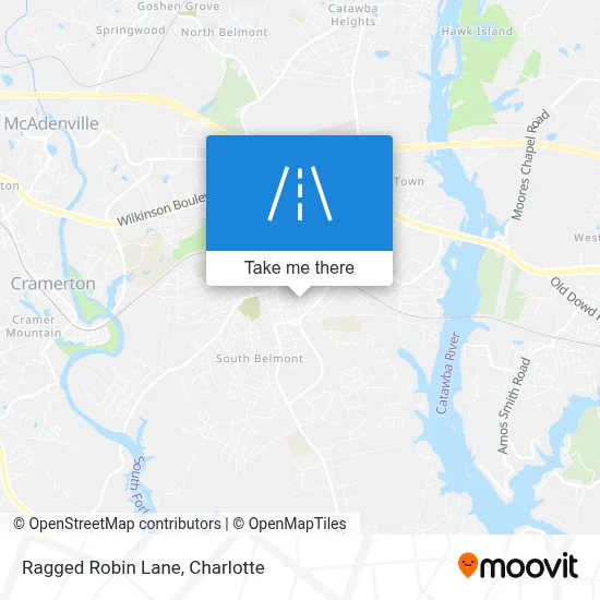 Ragged Robin Lane map