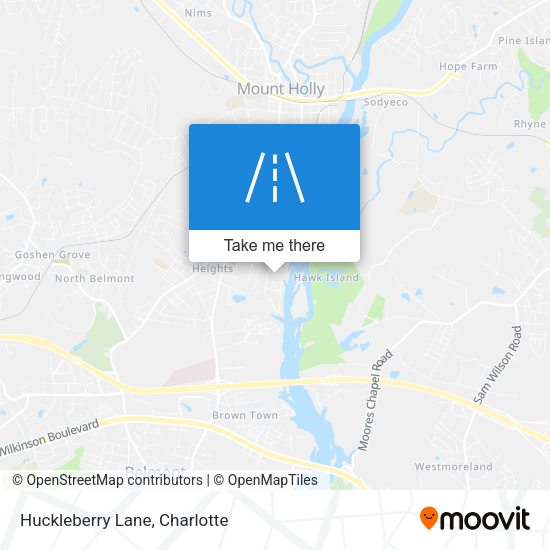 Huckleberry Lane map