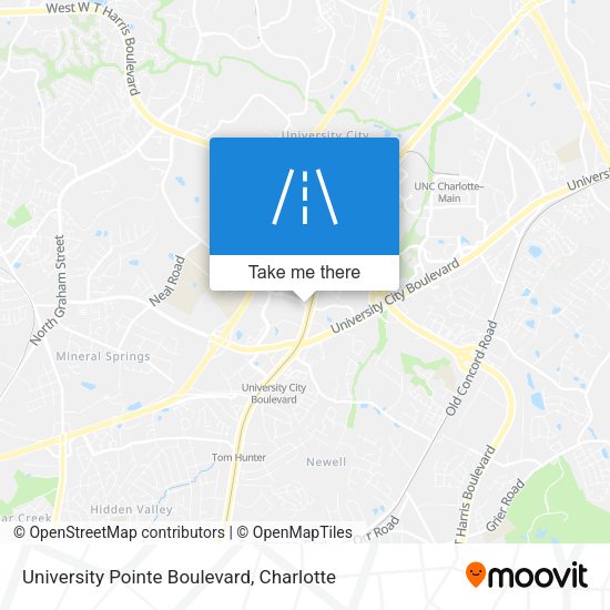 University Pointe Boulevard map