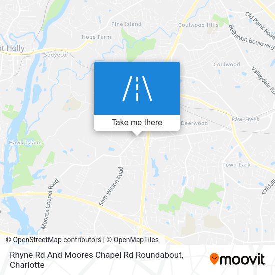 Mapa de Rhyne Rd And Moores Chapel Rd Roundabout