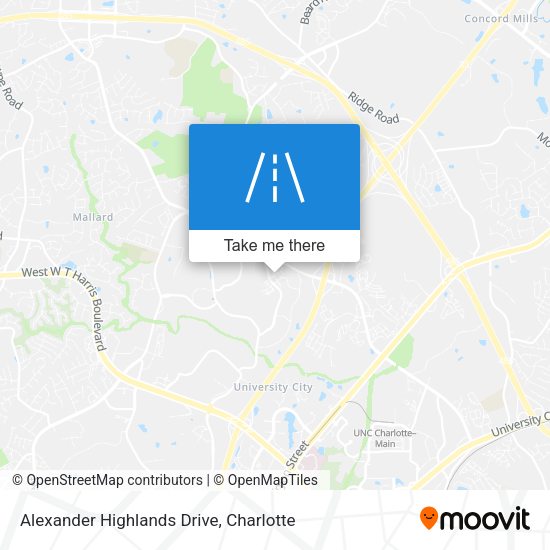 Mapa de Alexander Highlands Drive