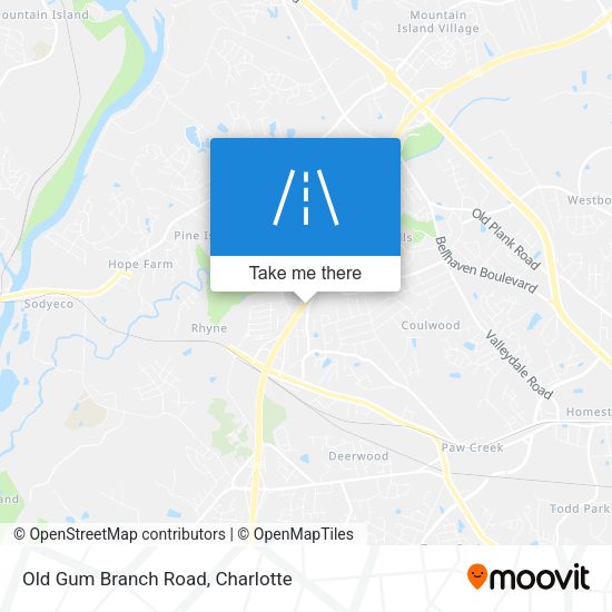 Old Gum Branch Road map